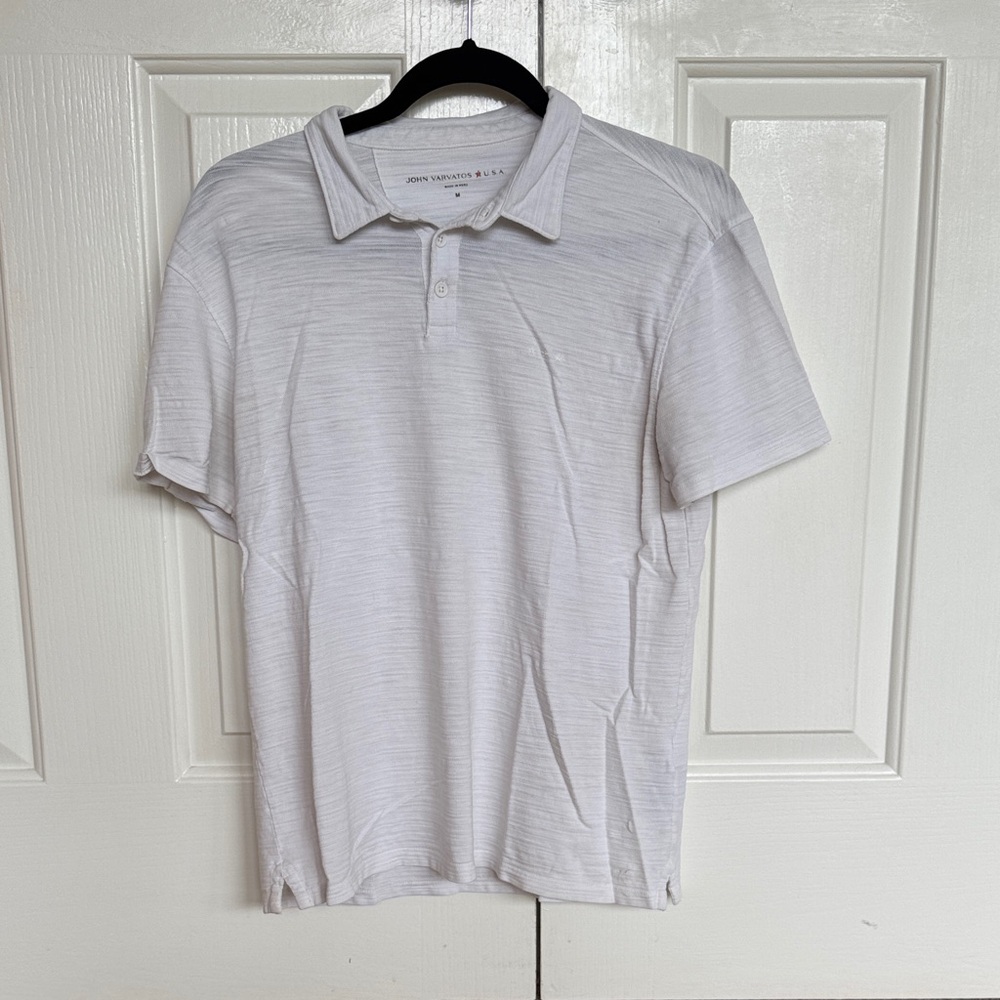 John Varvatos Light Gray Polo Shirt
